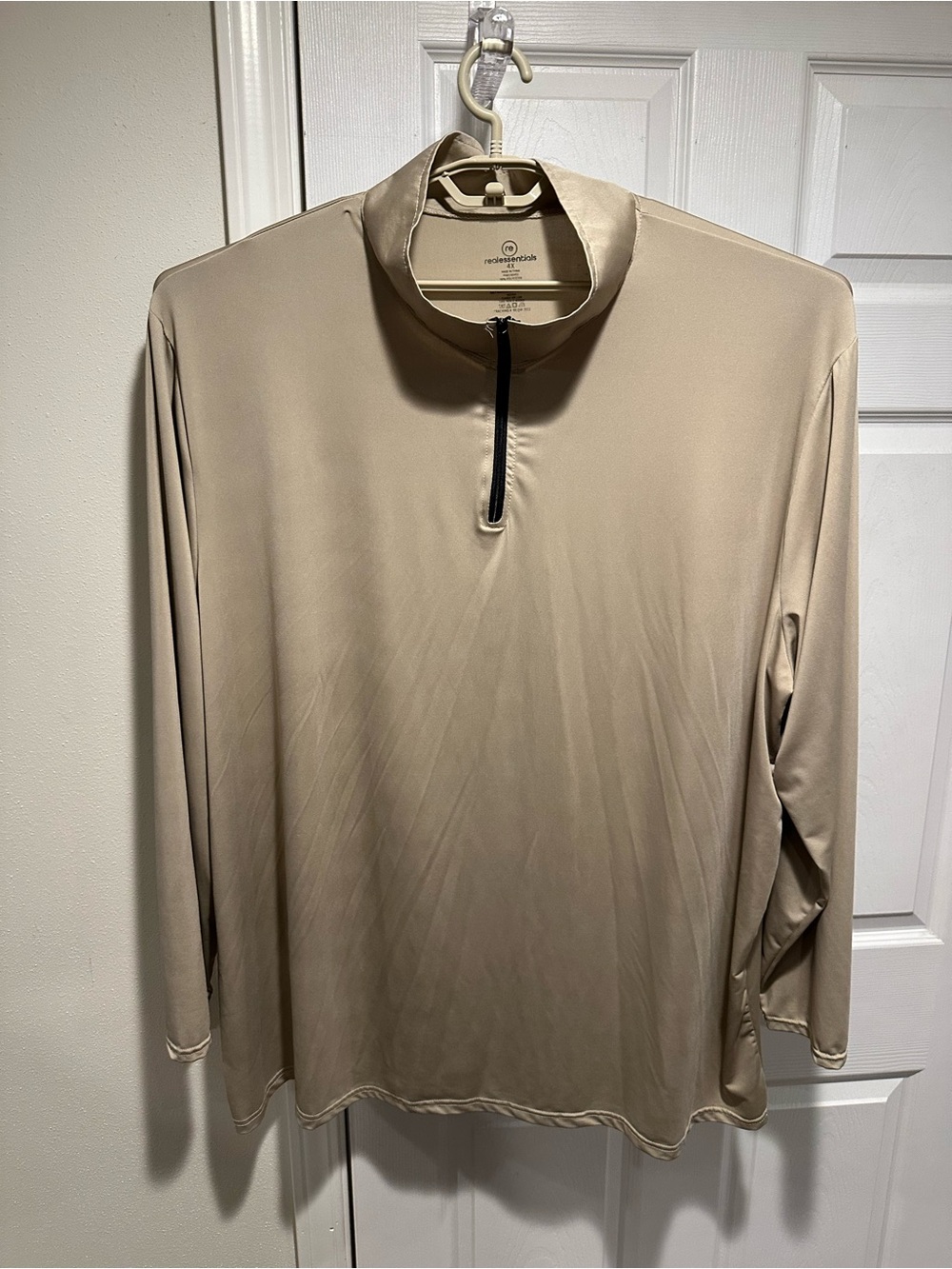 Realessentials Men’s Dry-Fit Quarter Zip Pullover 4XL